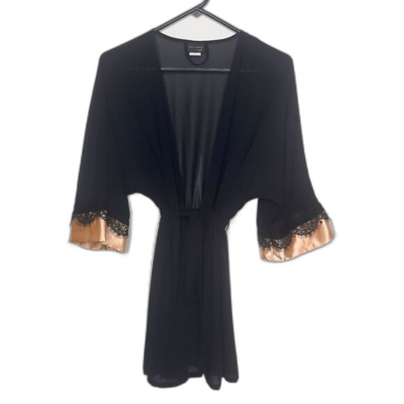 Seductive Wear by Cinema Etoile Black Gold Robe Size Small - Picture 1 of 6